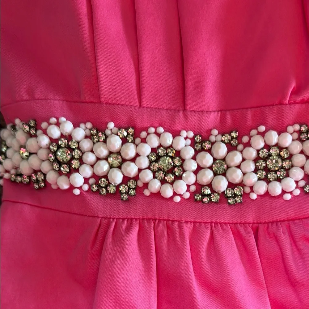 Lilly Pulitzer Strapless Dress in‎ Elegant Pink-with rhinestones/beads-worn 2x - Picture 5 of 8